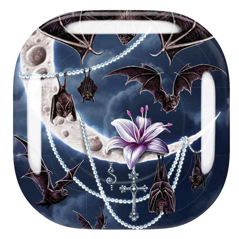 Gothic Moon with Bats and Flowers by Sarah Richter Galaxy Buds Live Skin