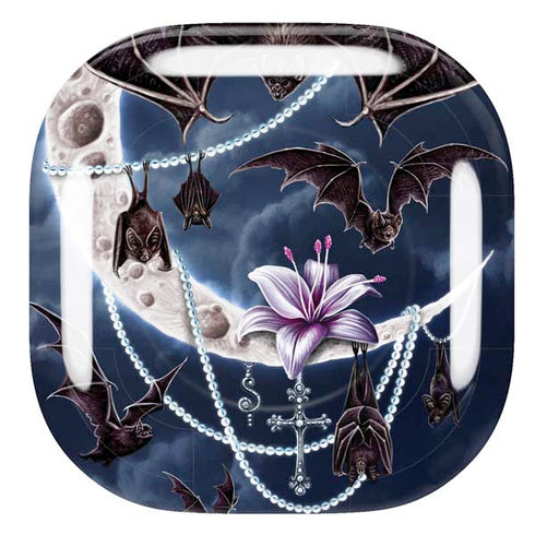 Gothic Moon with Bats and Flowers by Sarah Richter Galaxy Buds Pro Skin