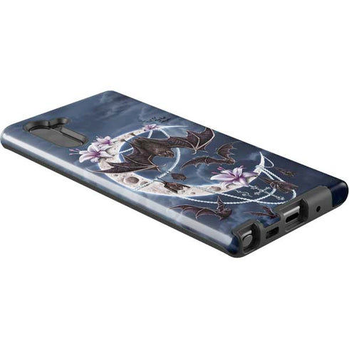 Gothic Moon with Bats and Flowers by Sarah Richter Galaxy Note 10 Pro Case