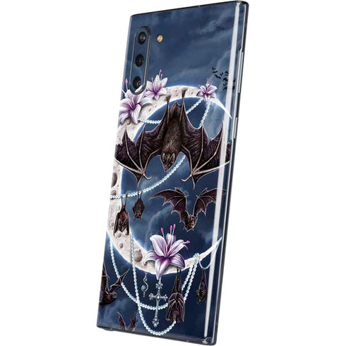 Gothic Moon with Bats and Flowers by Sarah Richter Galaxy Note 10 Skin