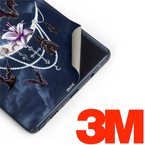 Gothic Moon with Bats and Flowers by Sarah Richter Galaxy Note 9 Skin