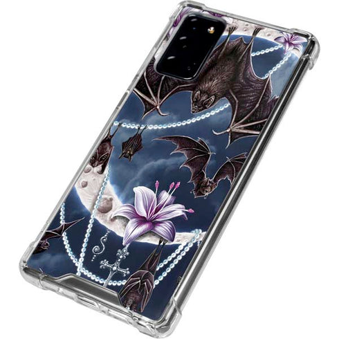 Gothic Moon with Bats and Flowers by Sarah Richter Galaxy Note20 5G Clear Case