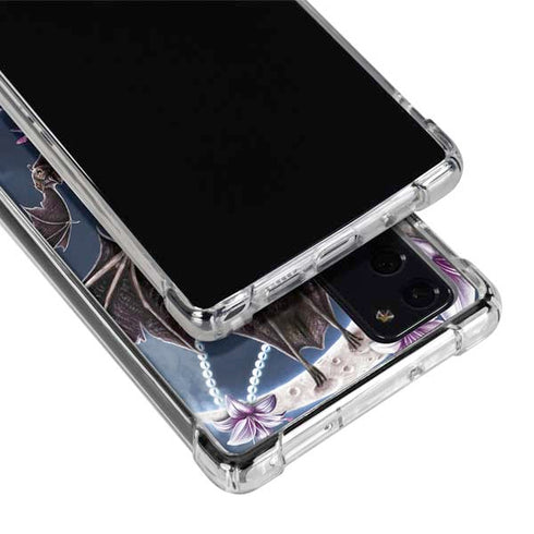 Gothic Moon with Bats and Flowers by Sarah Richter Galaxy Note20 5G Clear Case