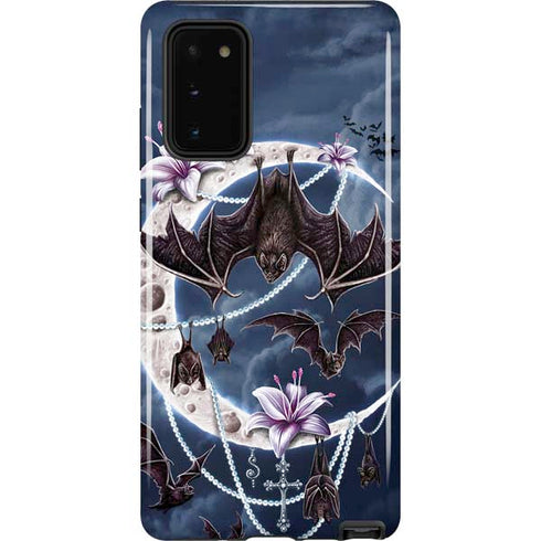 Gothic Moon with Bats and Flowers by Sarah Richter Galaxy Note20 5G Pro Case