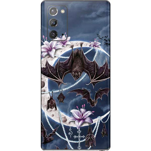 Gothic Moon with Bats and Flowers by Sarah Richter Galaxy Note20 5G Skin