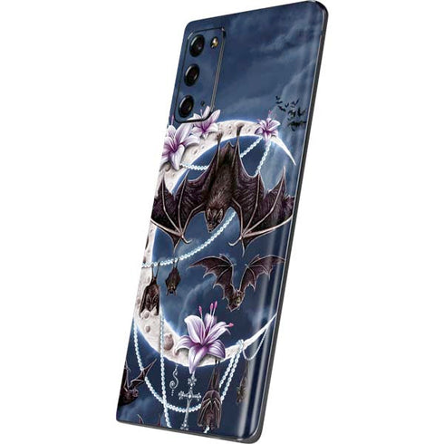 Gothic Moon with Bats and Flowers by Sarah Richter Galaxy Note20 5G Skin