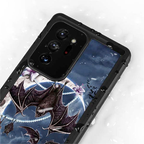 Gothic Moon with Bats and Flowers by Sarah Richter Galaxy Note20 Ultra 5G Waterproof Case