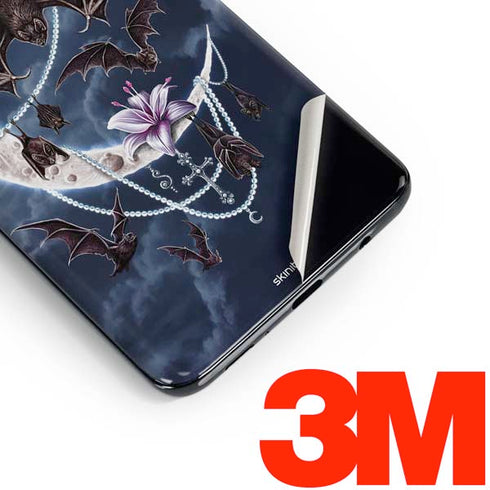 Gothic Moon with Bats and Flowers by Sarah Richter Galaxy S10 Plus Skin