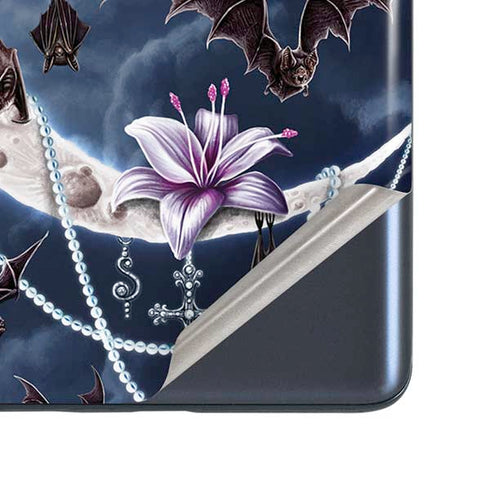 Gothic Moon with Bats and Flowers by Sarah Richter Galaxy S20 Fan Edition Skin