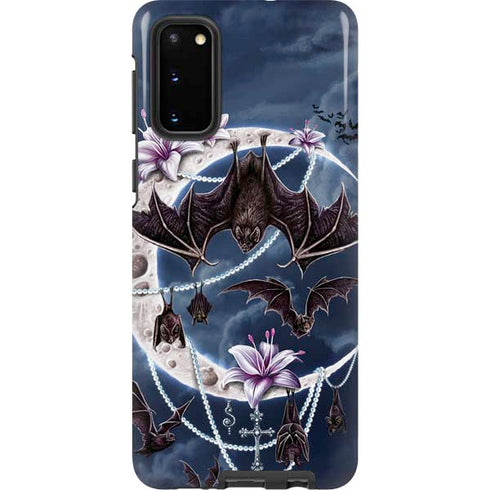Gothic Moon with Bats and Flowers by Sarah Richter Galaxy S20 Pro Case