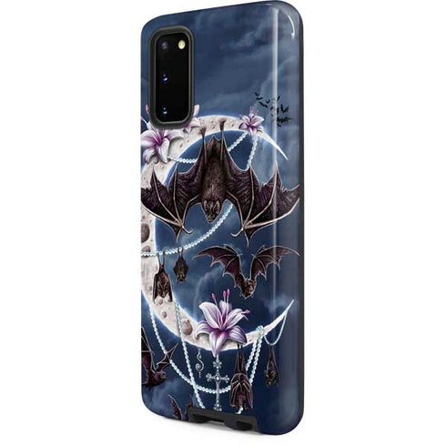 Gothic Moon with Bats and Flowers by Sarah Richter Galaxy S20 Pro Case