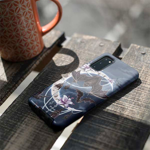 Gothic Moon with Bats and Flowers by Sarah Richter Galaxy S20 Pro Case