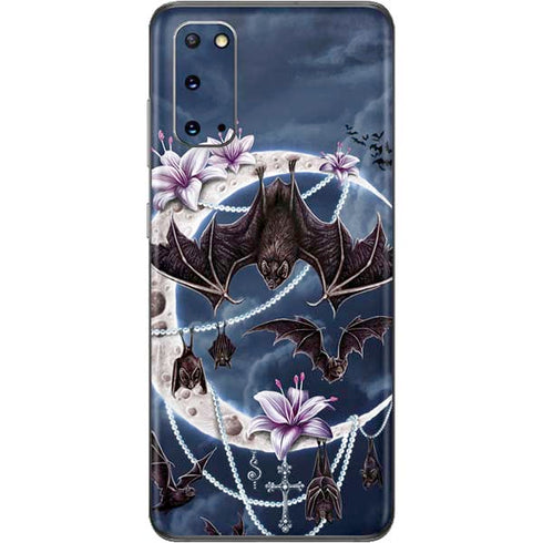 Gothic Moon with Bats and Flowers by Sarah Richter Galaxy S20 Skin