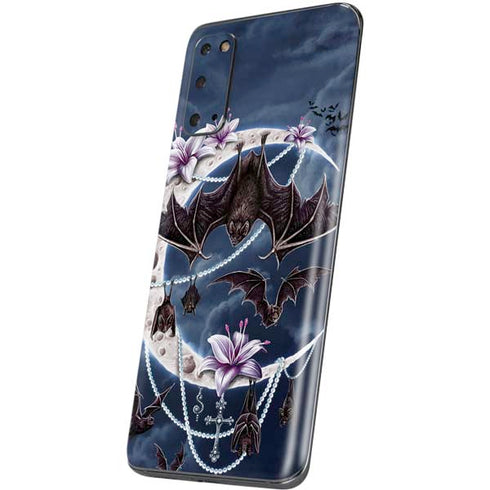 Gothic Moon with Bats and Flowers by Sarah Richter Galaxy S20 Skin