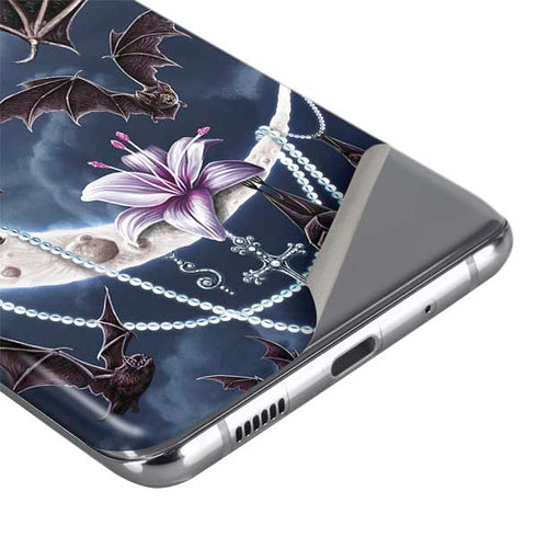 Gothic Moon with Bats and Flowers by Sarah Richter Galaxy S20 Skin