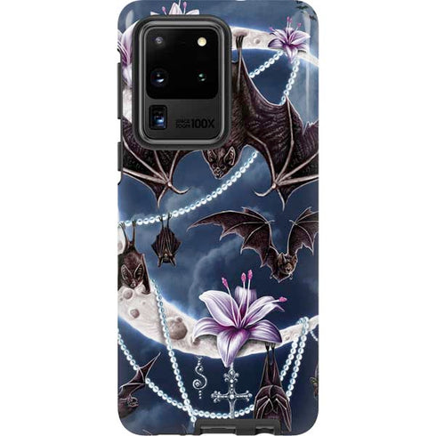 Gothic Moon with Bats and Flowers by Sarah Richter Galaxy S20 Ultra 5G Pro Case