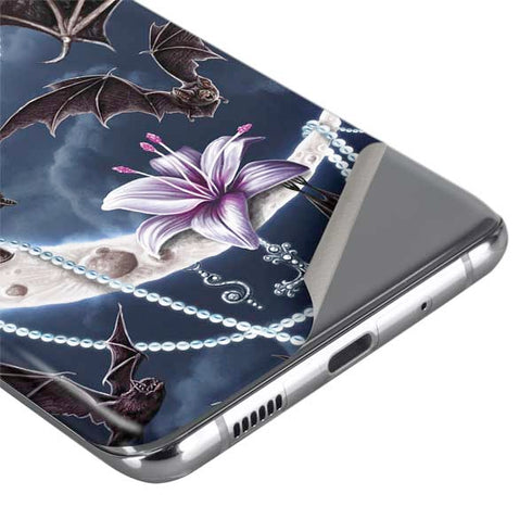 Gothic Moon with Bats and Flowers by Sarah Richter Galaxy S20 Ultra 5G Skin