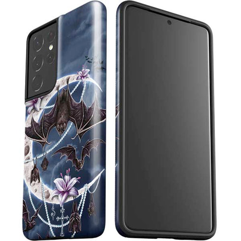 Gothic Moon with Bats and Flowers by Sarah Richter Galaxy S21 Ultra 5G Pro Case