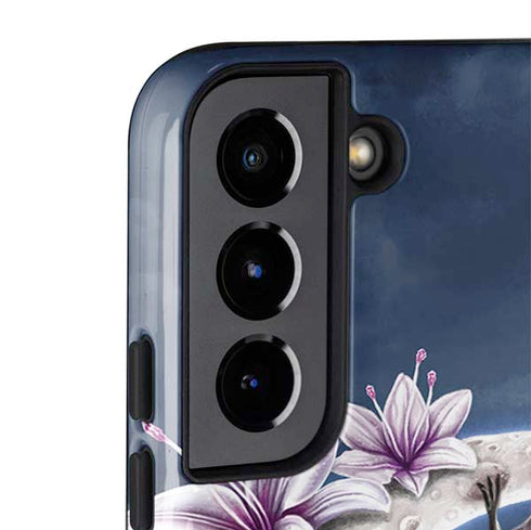 Gothic Moon with Bats and Flowers by Sarah Richter Galaxy S22 Plus Pro Case