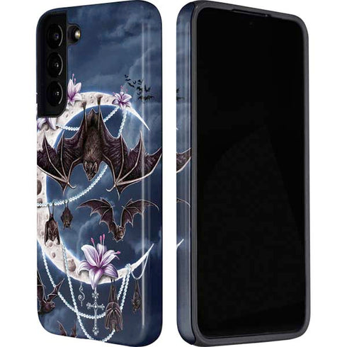 Gothic Moon with Bats and Flowers by Sarah Richter Galaxy S22 Plus Pro Case
