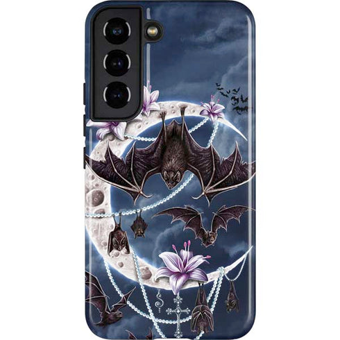 Gothic Moon with Bats and Flowers by Sarah Richter Galaxy S22 Pro Case