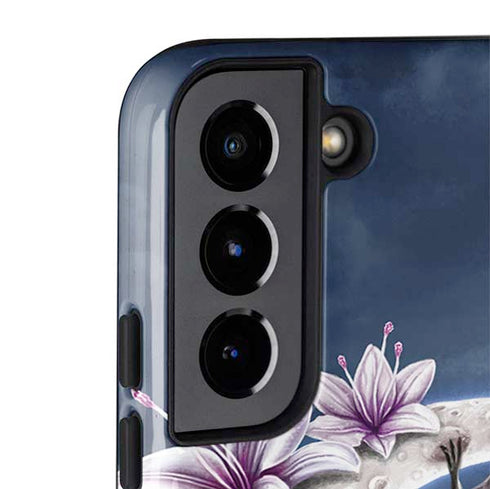 Gothic Moon with Bats and Flowers by Sarah Richter Galaxy S22 Pro Case