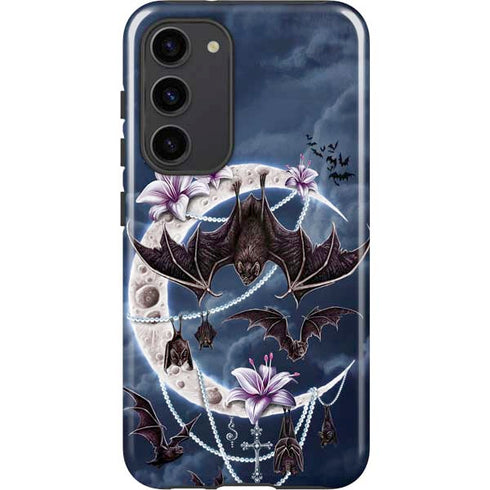 Gothic Moon with Bats and Flowers by Sarah Richter Galaxy S23 Plus Pro Case