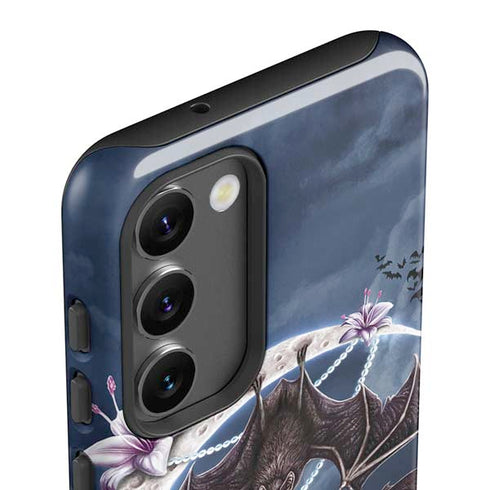 Gothic Moon with Bats and Flowers by Sarah Richter Galaxy S23 Plus Pro Case