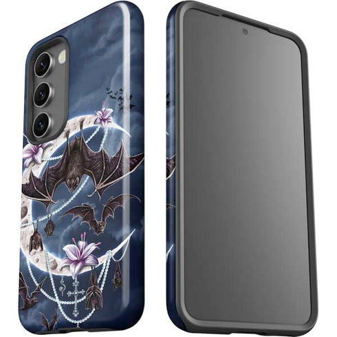 Gothic Moon with Bats and Flowers by Sarah Richter Galaxy S23 Plus Pro Case