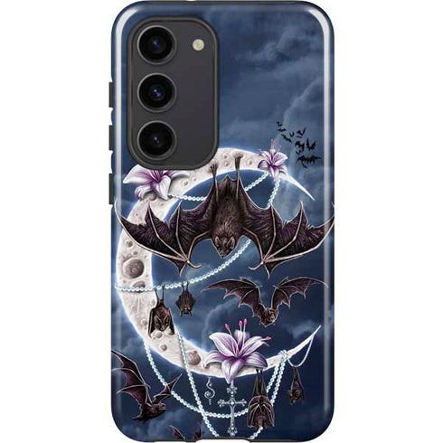 Gothic Moon with Bats and Flowers by Sarah Richter Galaxy S23 Pro Case