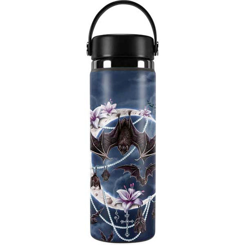Gothic Moon with Bats and Flowers by Sarah Richter Hydro Flask 20oz Wide Mouth Skin