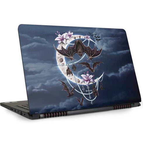 Gothic Moon with Bats and Flowers by Sarah Richter Dell Inspiron Skin