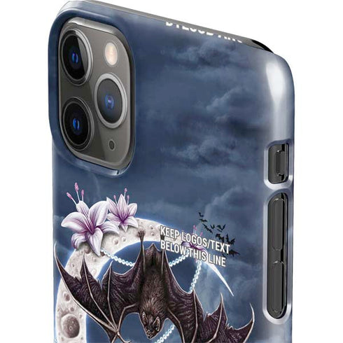 Gothic Moon with Bats and Flowers by Sarah Richter iPhone 11 Pro Max Lite Case
