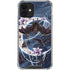 Gothic Moon with Bats and Flowers by Sarah Richter iPhone 12 Clear Case