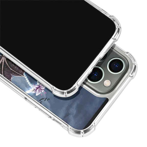 Gothic Moon with Bats and Flowers by Sarah Richter iPhone 13 Pro Clear Case