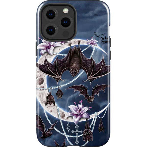 Gothic Moon with Bats and Flowers by Sarah Richter iPhone 13 Pro Max Impact Case