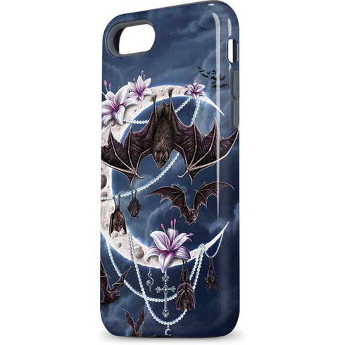 Gothic Moon with Bats and Flowers by Sarah Richter iPhone 7 Pro Case