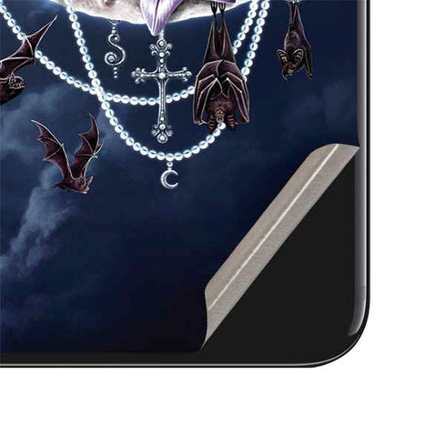Gothic Moon with Bats and Flowers by Sarah Richter iPhone SE (2nd & 3rd Gen) Skin