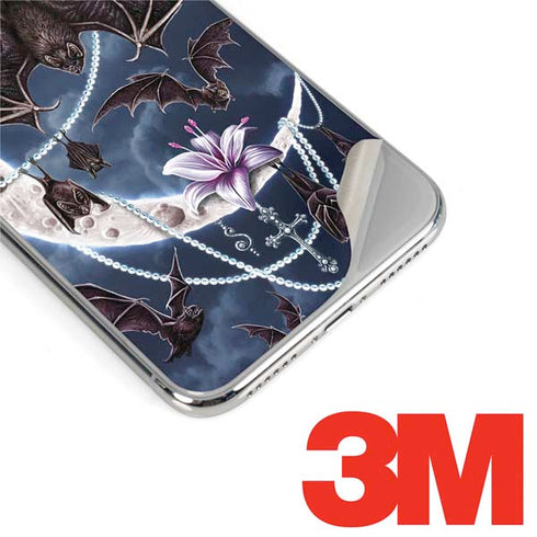 Gothic Moon with Bats and Flowers by Sarah Richter iPhone XS Max Skin