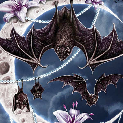 Gothic Moon with Bats and Flowers by Sarah Richter iPhone XS Skin