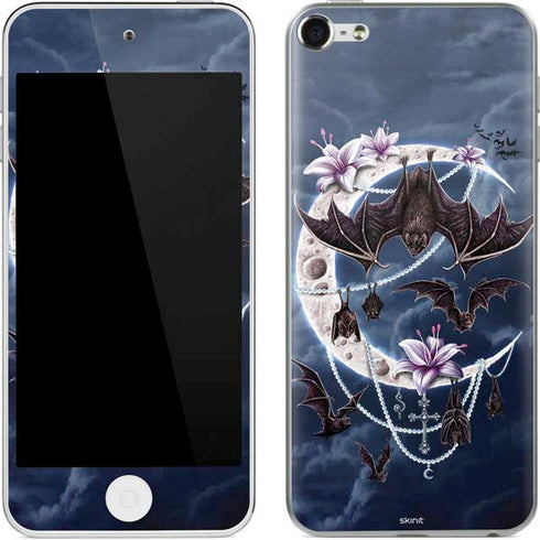 Gothic Moon with Bats and Flowers by Sarah Richter Apple iPod Skin