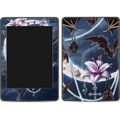 Gothic Moon with Bats and Flowers by Sarah Richter Amazon Kindle Skin