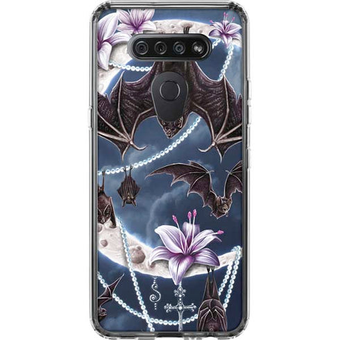 Gothic Moon with Bats and Flowers by Sarah Richter LG K51/Q51 Clear Case
