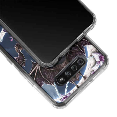 Gothic Moon with Bats and Flowers by Sarah Richter LG K51/Q51 Clear Case
