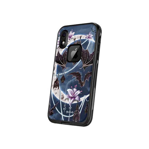 Gothic Moon with Bats and Flowers by Sarah Richter LifeProof Fre iPhone Skin