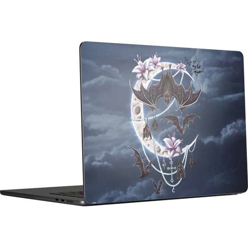 Gothic Moon with Bats and Flowers by Sarah Richter MacBook Air 15 in (2023) Skin
