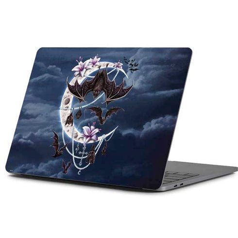 Gothic Moon with Bats and Flowers by Sarah Richter Apple MacBook Pro 13-inch Skin