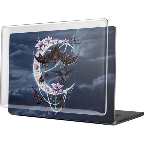 Gothic Moon with Bats and Flowers by Sarah Richter MacBook Pro 16in (2021-25) Case plus Skin