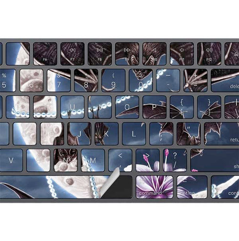 Gothic Moon with Bats and Flowers by Sarah Richter Magic Keyboard with Numeric Keypad Skin