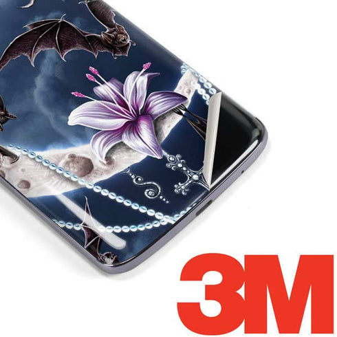 Gothic Moon with Bats and Flowers by Sarah Richter Moto E5 Plus Skin